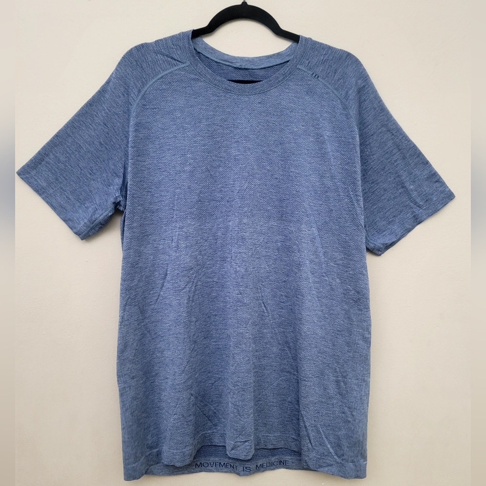 Lululemon Metal Vent Tech Short Sleeve Blue/ Grey Size X-Large